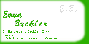 emma backler business card